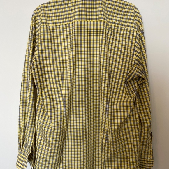 Eton Luxury Long Sleeve Mens Contemporary Dress Shirt, 41/16 Yellow & Na… - Picture 6 of 6